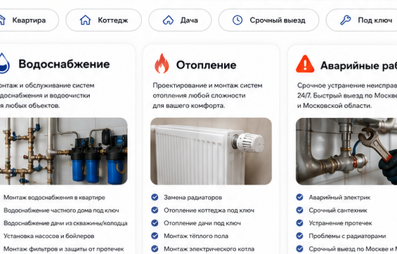 Каталог услуг